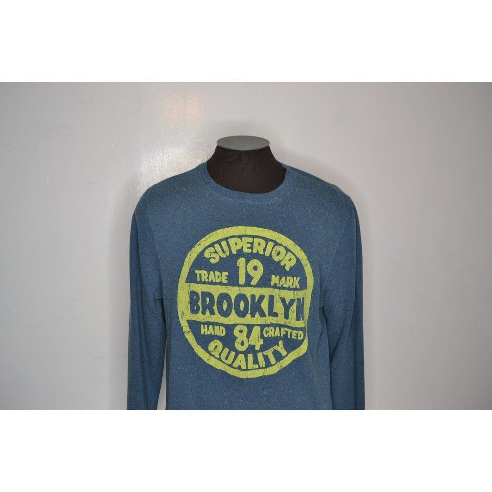 Mossimo Men's Large Blue Graphic Print Long Sleeve Lightweight Sweatshirt - Picture 2 of 11
